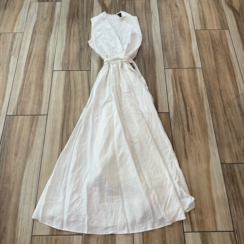 Karen Millen White Linen Maxi Dress